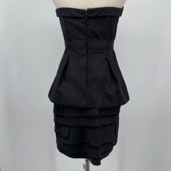 BCBGMaxaria black cocktail dress sz 6 sleeveless with pockets BoxS cocktail - Picture 5 of 6